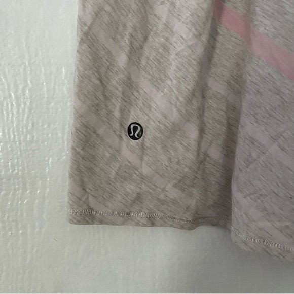 Lululemon Heathered Dune Pink Striped All Tied Up Tank Top 6 - Picture 7 of 7